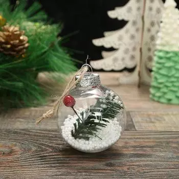 10 штук 2025 года, креативный новый прозрачный снежный шар из ПЭТ, 6 см, подвеска на рождественскую елку, рождественское украшение, подарочный рождественский шар 10 PCS