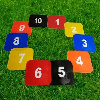 10 штук 23 см плоские квадратные маркеры точек на полу яркие конусы для поля