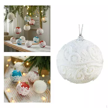 10 штук елочные шары рождественские подвесные украшения декор ремесла подарки белый