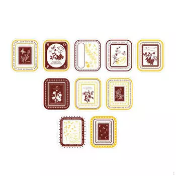 10 штук фоторамка наклейки наклейки декоративный скрапбукинг для журнала ручной работы жёлтый