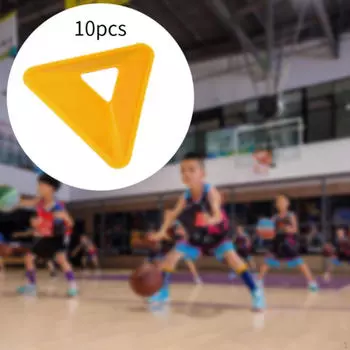 10 штук футбольных тренировочных конусов для ловкости Диск Треугольник серый