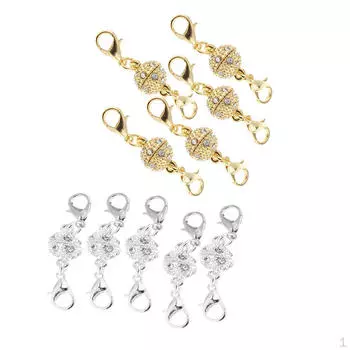 10 штук хрустальный круглый шарик 8 мм с застежкой-лобстером, магнитный крючок для изготовления ювелирных изделий