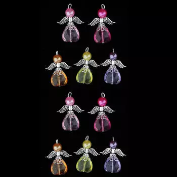 10 штук Красочные подвески в виде крыльев ангела Акриловые подвески DIY Ювелирные изделия Фурнитура Поделки Подарки