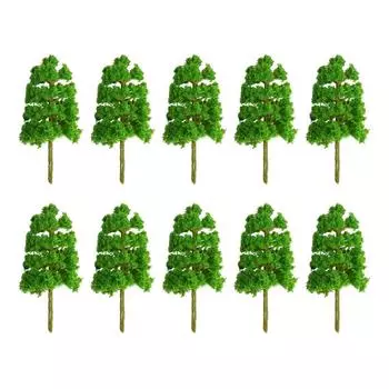 10 штук миниатюрных искусственных деревьев, пластиковые имитации растений, ландшафтный орнамент, аксессуары для дома, офисов