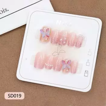 10 штук Нежная ледяная рельефная бабочка, мелкая вспышка, жемчужный темперамент, стиль ниши, короткие 10 штук в доспехах SD019-M