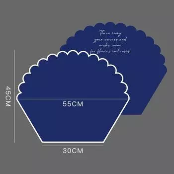 10 штук/пакет 55*30*45 см оберточная бумага для цветов утолщенная волнистое кружево водонепроницаемая оберточная флористическая бумага лепестки художественная бумага синий