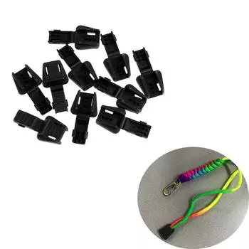 10 штук пластиковых застежек-молний с концевым замком для шнура 4 мм черного цвета 3.5x1.7cm оранжевый