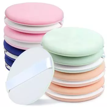 10 штук пуховок для тональной основы Cushion Powder Puff, круглые спонжи для макияжа Air Cushion Powder Puff, 4 цвета, латекс розовый