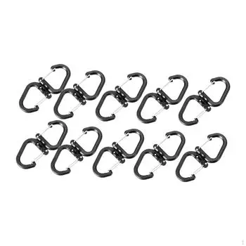 10 штук S-образных крючков для походов и использования на открытом воздухе 3.8cmx1.7cm