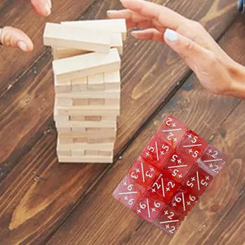 10 штук счетных кубиков 16 мм акриловые математические учебные материалы жетоны для сложения и вычитания Red