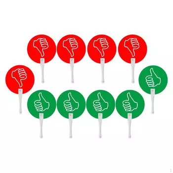 10 штук табличек для голосования, таблички с ответами «Большой палец вверх/вниз», образовательные «Верно/неверно» для