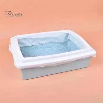 10 штук в упаковке для кошачьего туалета, многоразовый просеивающий вкладыш для лотка, мешок для какашек, прочный мешок-просеиватель для туалета домашних животных S