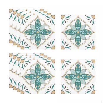 10 штук в упаковке квадратных наклеек с цветочным дизайном для украшения стен 15x15 см наклейки на фартук Style A