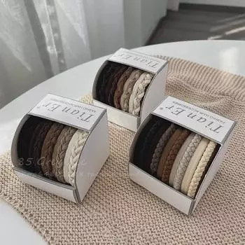 10 штук в упаковке, новые стильные ободки для волос Tie Twist для женщин - осенние, не повреждающие, высококачественные эластичные резинки для волос