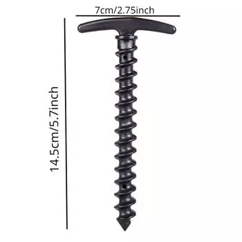 10 штук винтовых свай для кемпинга на открытом воздухе, нейлоновые спиральные пластиковые гвозди для заземления, аксессуары для палаток, подходящие для кемпинговых палаток