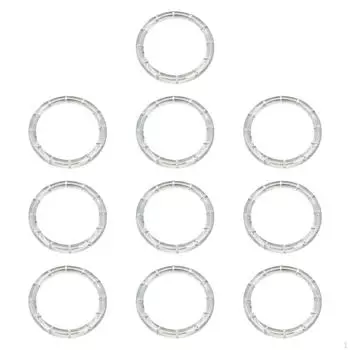10 штук Заготовки для ветряных колокольчиков, Прозрачные Легкие Прочные DIY Крафт Верхние Круги из