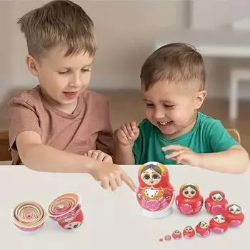 10-слойная матрешка деревянная русская матрешка развивающие игрушки для стола центральный элемент для домашнего декора детский подарок красный