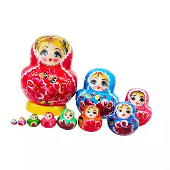 10-слойная матрешка, куклы-матрешки, фигурки, штабелируемые, желающие на Хэллоуин, стол синий