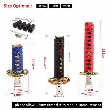 10 см 15 см 20 см ручка переключения передач катана самурайский меч универсальный переключатель передач подходит для автомобилей с механической коробкой передач большинства автомобилей с автоматической коробкой передач с 4 адаптерами