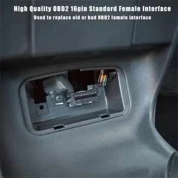 10 см 16-контактный J1962f Obd2 женский разъем удлинительного кабеля фиксированный жгут проводов для домашних проектов своими руками