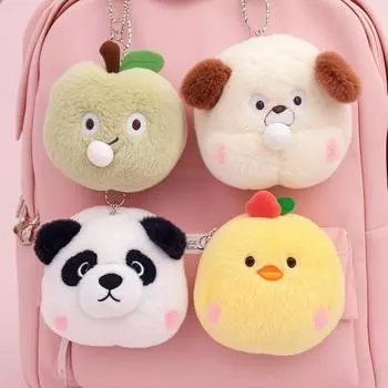 10 см 1 шт. милый кулон в виде пузыря, пузырчатая игрушка, милый щенок, голова панды, кукла, брелок, сумка, плюшевая игрушка