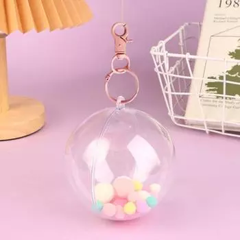10 см акриловая сферическая кукольная витрина прозрачная коробка для хранения брелок сумка милая кукольная сумка организация с плюшевым мячом пылезащитный чехол