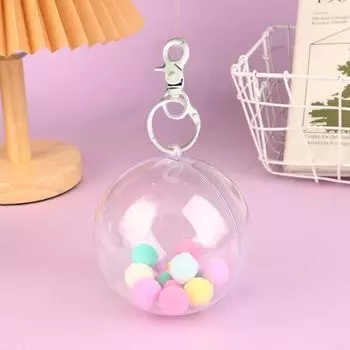 10 см акриловая сферическая кукольная витрина прозрачная коробка для хранения брелок сумка милая кукольная сумка организация с плюшевым мячом пылезащитный чехол