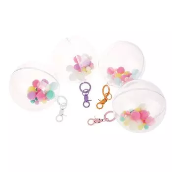 10 см акриловая сферическая кукольная витрина прозрачная коробка для хранения брелок сумка милая кукольная сумка организация с плюшевым мячом пылезащитный чехол