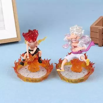 10 см аниме цельная фигурка Бога Солнца Ника Обезьяна D Луффи Gear 5 фигурка «Пробуждение фруктов» ПВХ Коллекционная модель игрушки куклы красный