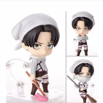10 см Атака Титанов Леви Ривайль Соперник Акерман Мобильный Чистящий Фигурку Игрушки Коллекция Кукол