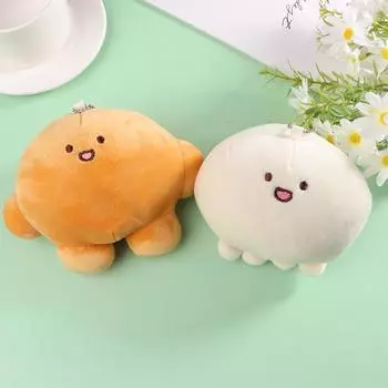 10 см брелок аниме плюшевые куклы осьминог супер мягкие пушистые мультяшные игрушки популярные персонажи ТВ аниме плюшевые кавайные подвески белый