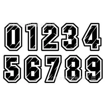 10 см цифровые гоночные автомобильные наклейки с номером 0-9 для модифицированных автомобилей Number 4