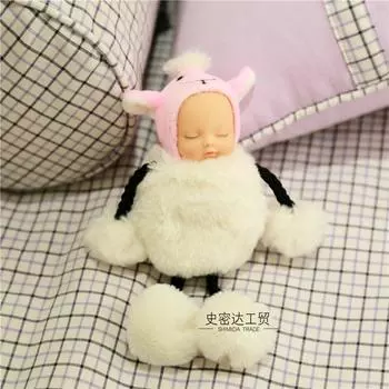 10 см Длинноволосый спящий милый ребенок брелок имитация милый спящий ребенок автомобиль аксессуары сумка кулон 10cm sleeping cute