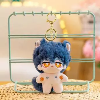 10 см кукла из хлопка мужского пола с лисьим хвостом, мягкие плюшевые игрушки, кулон для хобби, изысканный кавайный рюкзак, брелок, подарок на день рождения