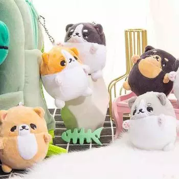 10 см милая плюшевая кукла сиба-ину брелок подвеска детская игрушка плюшевое животное креативный рождественский подарок на день рождения