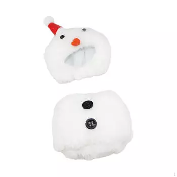 10 см плюшевая кукольная одежда миниатюрный комплект одежды снеговик наряды и шапка косплей костюм для 1/12 2Pcs