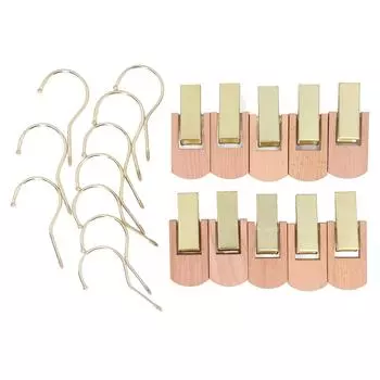 10 см подвесные зажимы, металлический крючок с деревянным зажимом, вращающиеся на 360 градусов крючки для одежды для гардероба, офиса, Wo