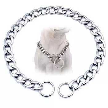 10 см регулируемый металлический золотой ошейник из нержавеющей стали для собак, кошек, ошейник-цепочка для собак gold-18inch