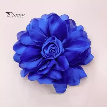 10 см розовая ткань цветок аксессуар женский универсальный корсаж заколка для волос костюм с лацканами одежда сумки DIY корсаж светло-синий