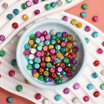 10 стилей 50 шт акриловые круглые бусины с буквами DIY ожерелье браслет материалы для изготовления ювелирных изделий