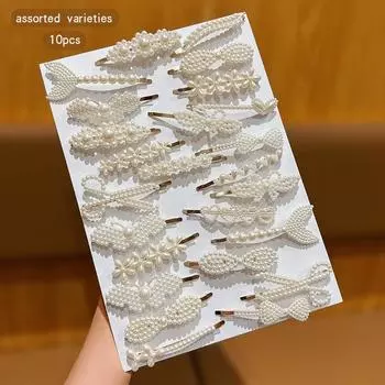 10 styles of random fashionable single clip simple and versatile hair clips suitable for daily use as headwear