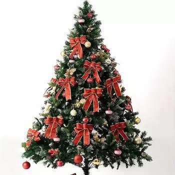 10 сверкающих рождественских украшений в виде бантов — идеальные подвески для рождественской елки и праздничные украшения золотой