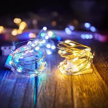 10 светодиодов 1 м гирлянды сказочные гирлянды для внутреннего и наружного дома, свадебной вечеринки, украшения, подарочная коробка, букетные огни warm light