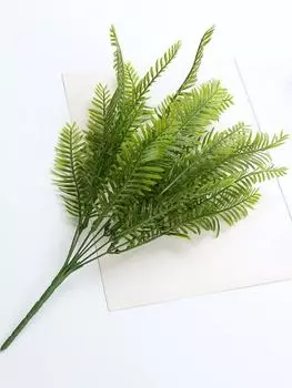 10 связок искусственных цветов для искусственных растений на открытом воздухе, летний декор, устойчивые к ультрафиолетовому излучению растения, искусственный бостонский папоротник для дома, сада, крыльца, внутреннего наружного декора зелёный