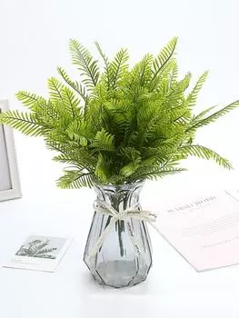 10 связок искусственных цветов для улицы, искусственные растения, летний декор, устойчивые к ультрафиолетовому излучению растения, искусственный бостонский папоротник, в помещении и на улице, для дома, сада, декор для крыльца зелёный