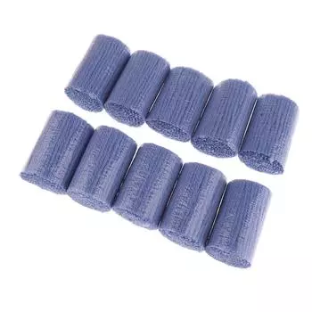 10 связок пряжи для вязания крючком ковриков для швейных поделок синего цвета 6cm