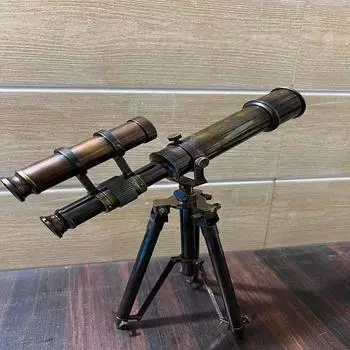 10 Телескоп с латунной отделкой и подставкой - Nautical Pirate Spyglass Лучшая призматическая оптика, 16 Полная высота