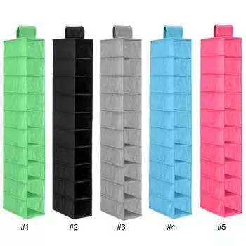 10-ти уровневая полка для шкафа, складной органайзер для одежды, подвесной органайзер для одежды и хранения Sky Blue