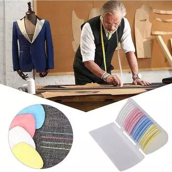 10 треугольных мелков для ткани - коробка для хранения моющейся портновской разметочной ленты, подходит для шитья