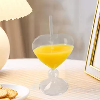 10 унций стеклянная бутылка для воды для коктейля, мультяшная форма сердца, 3D пивные напитки, стеклянная посуда, вино